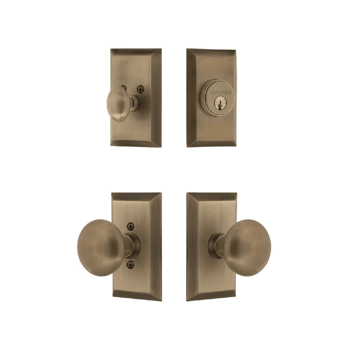 Nostalgic Warehouse Studio Entry Set with New York Knob | Wayfair North America