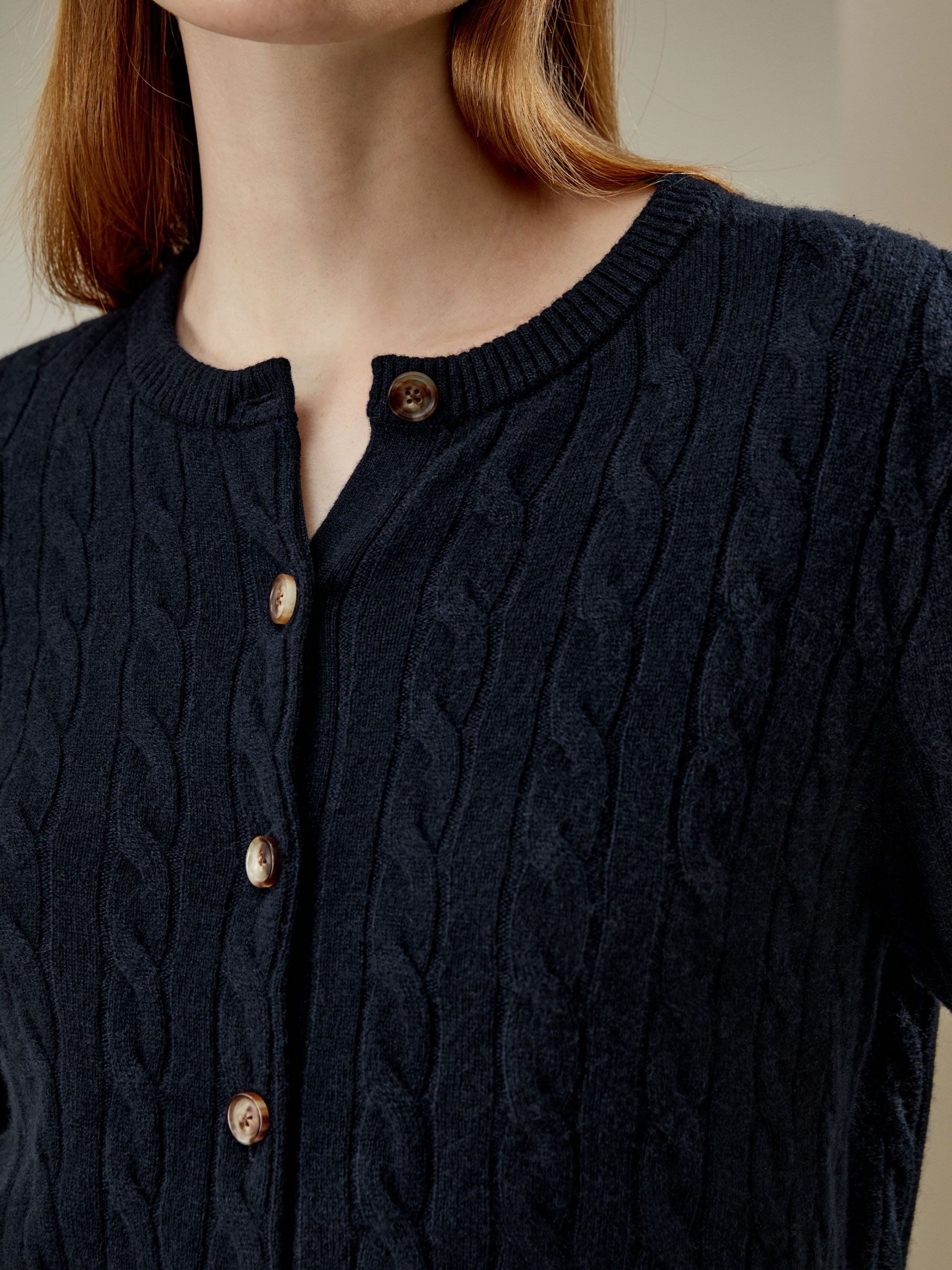 Baby Cashmere Cable-Knit Cardigan | LilySilk