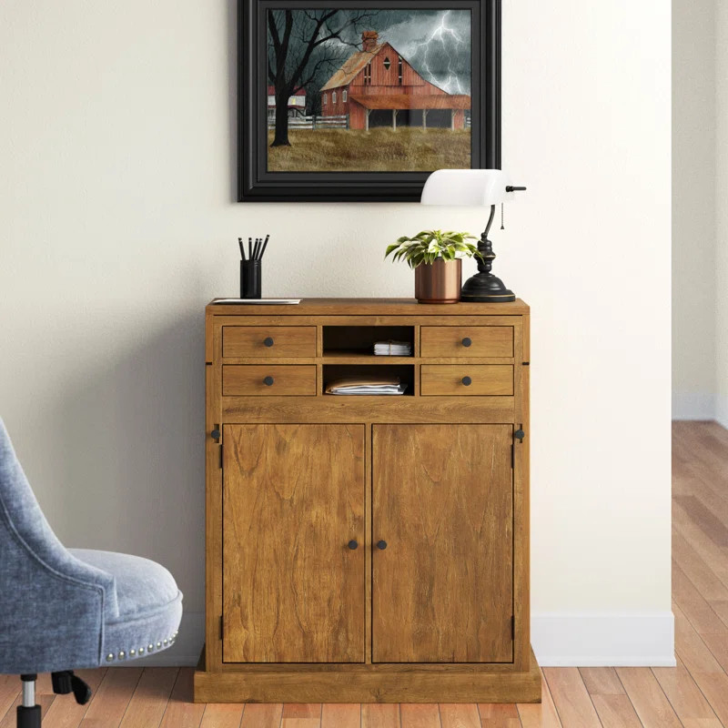 Balone Solid Wood Armoire Desk | Wayfair North America