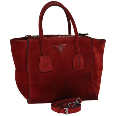 PRADA Hand Bag Suede 2way Red Auth ep3363  | eBay | eBay US