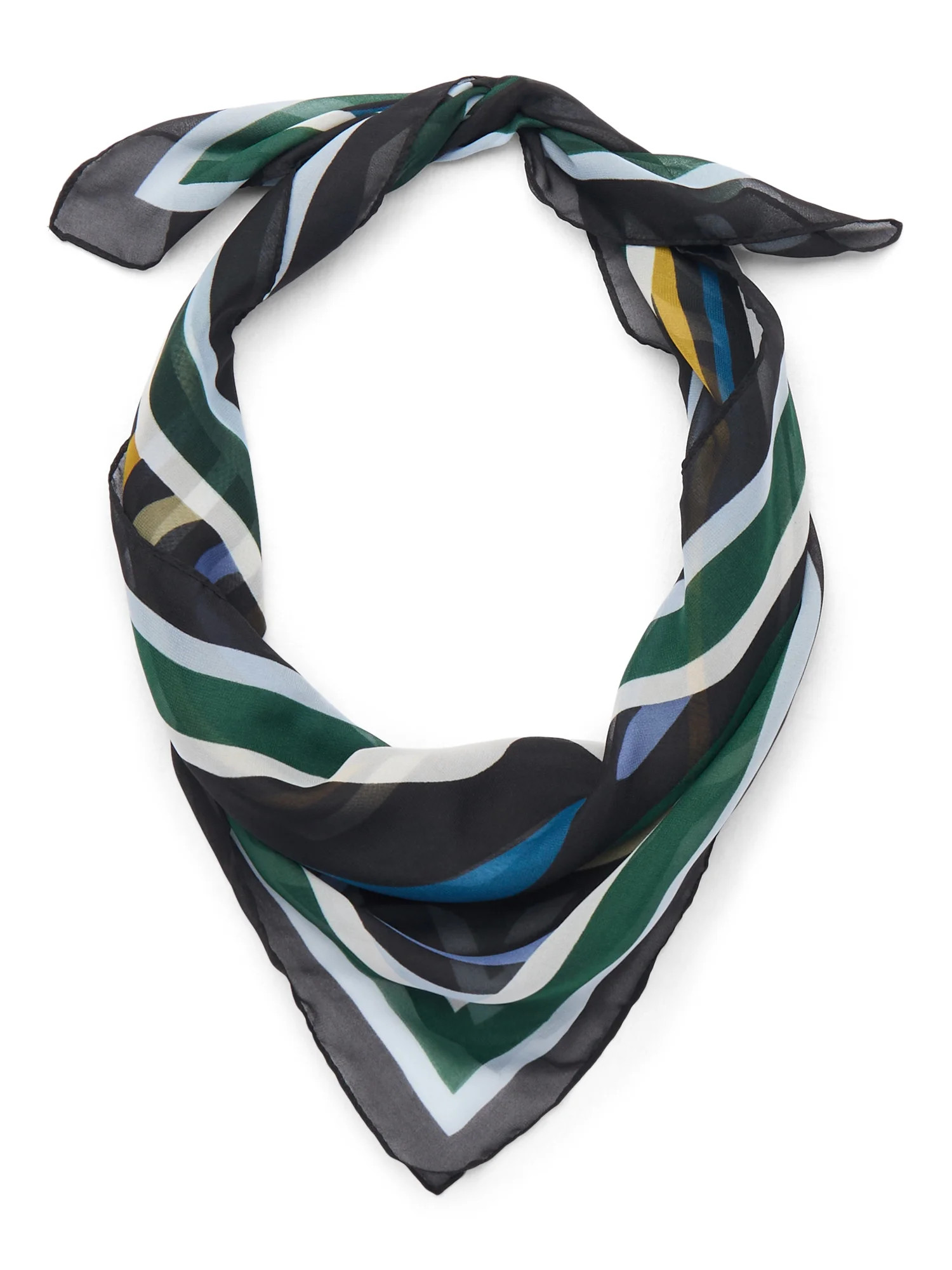 Time and Tru Women's 30 X 30 Printed Square Scarf, One Size, Ridge Pine | Walmart (US)