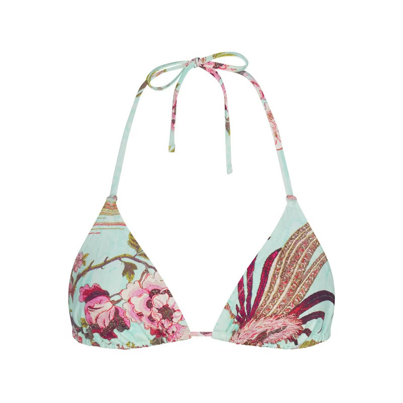 Women's SKIMS x Roberto Cavalli Triangle Bikini Top in Fagianella Print | StockX