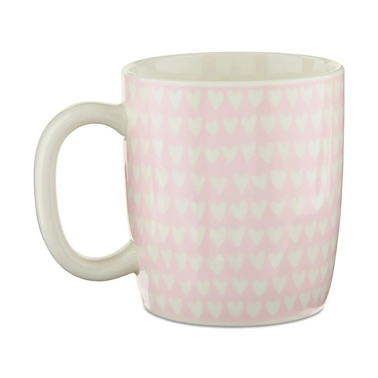 18.25 oz Hearts Ceramic Stoneware Mug, Pink, Valentine's Day by Way To Celebrate | Walmart (US)