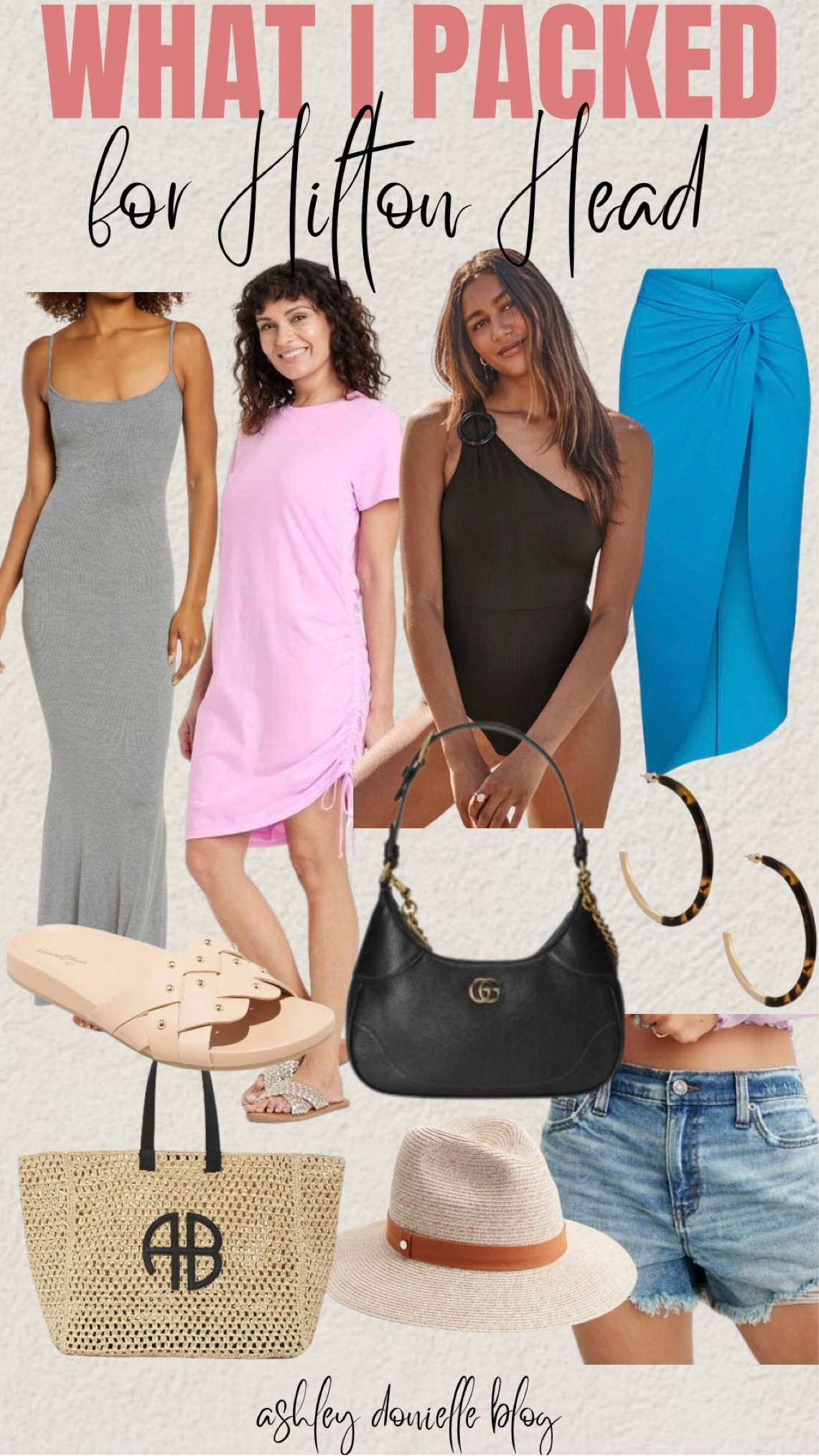 What I packed for Hilton head!

Maxi dress, T-shirt dress, skims dress, one piece swimsuit, swimsuit coverup, purse, slides, sandals, denim shorts, beach tote, hoop earrings

#LTKSeasonal #LTKfit #LTKstyletip