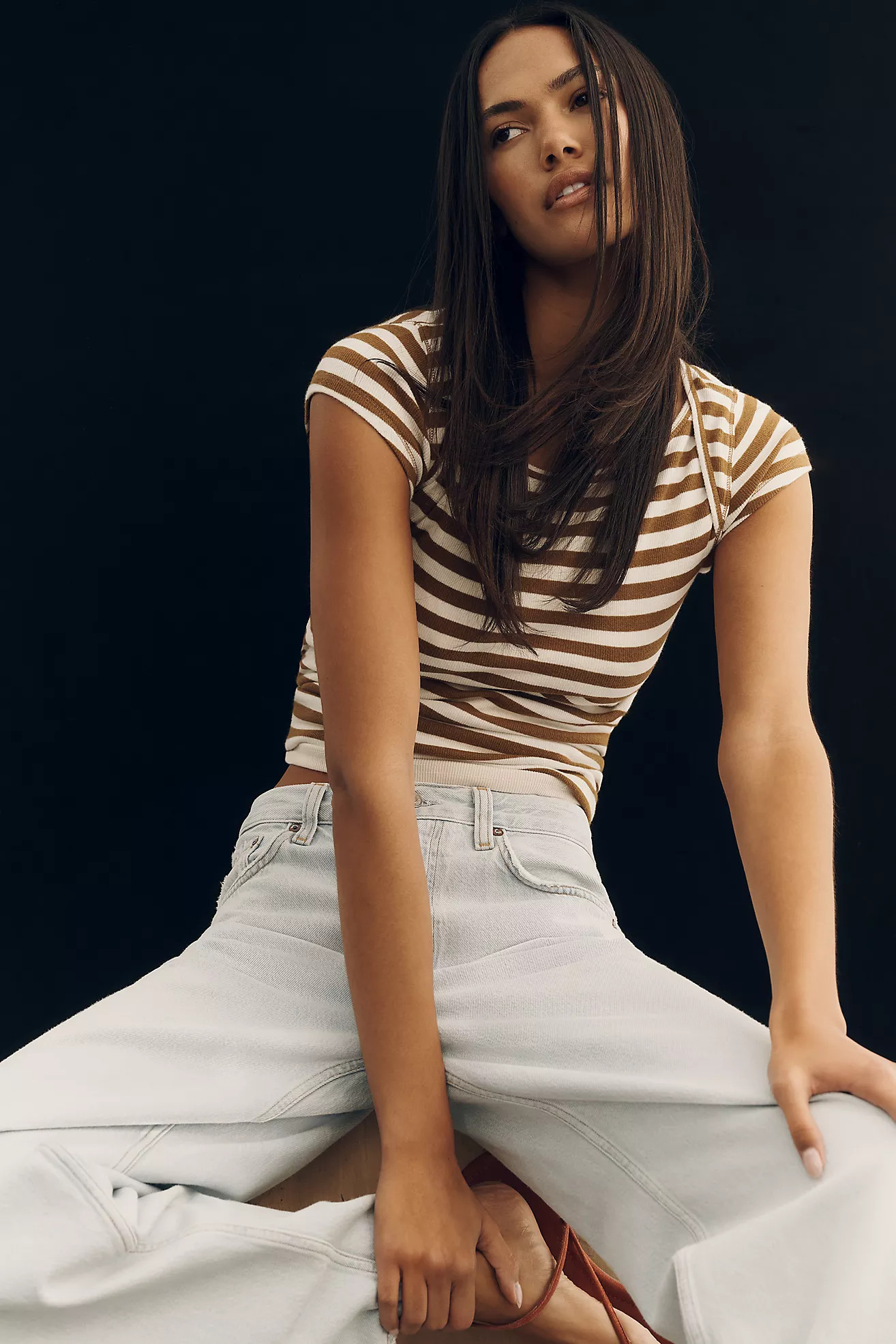 Pilcro Short-Sleeve Envelope Tee | Anthropologie (US)