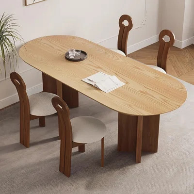 Simple Oval Solid Wood Dining Table Sets | Wayfair North America