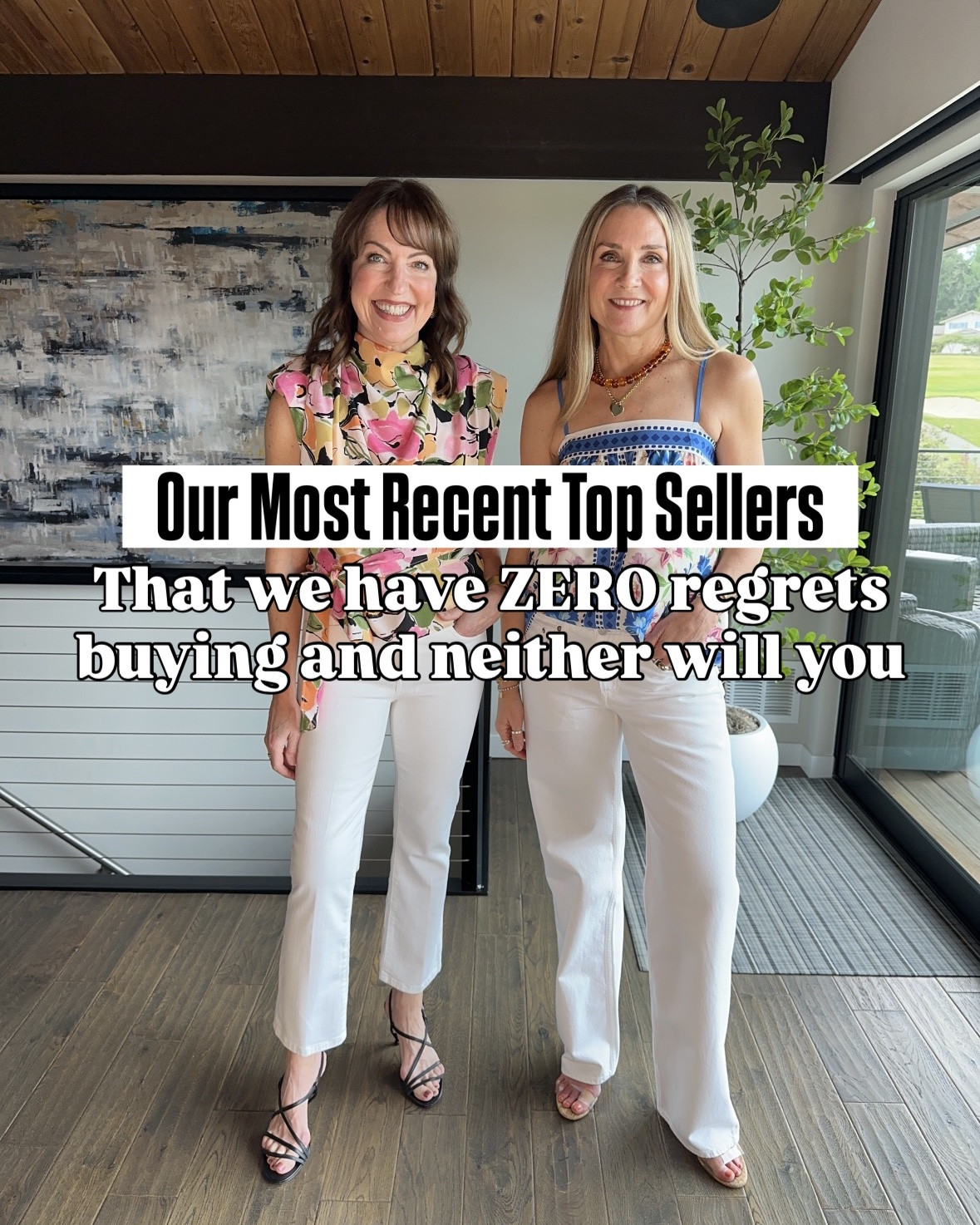 Everything you've been loving the most, and not surprisingly, they're our tried & true favorites too!

Our spring & summer outfit staples: white jeans, linen everything, cool sneakers, big bead necklaces, perfect tees, and gold heels for spring & summer events!

We're both 5'6" and wear size small in tops and 26/27 in jeans.

#LTKOver40 #LTKSaleAlert #LTKootd