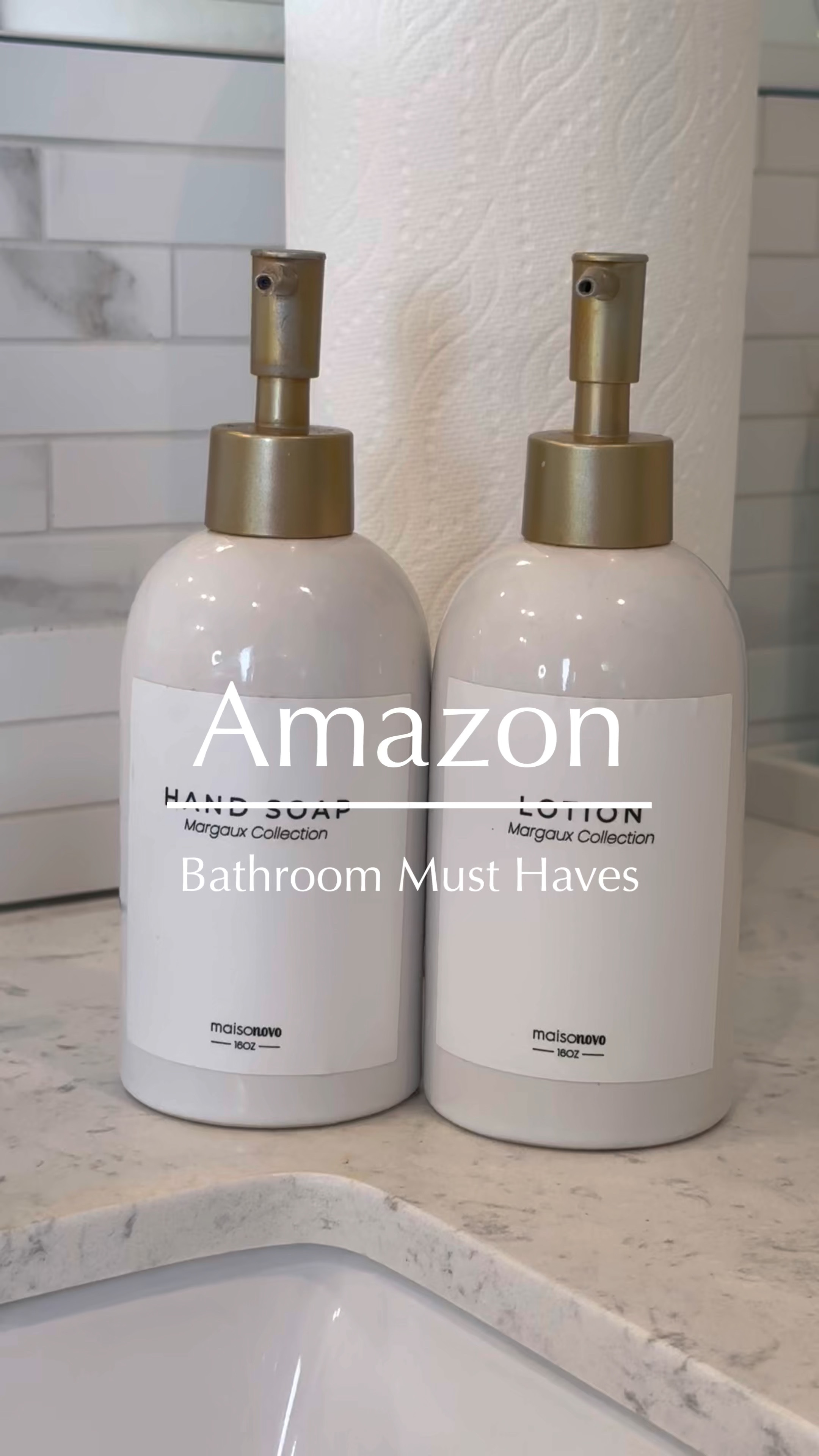 These 5 items from Amazon helped to elevate my bathroom aesthetic. 

👉🏽 Soap and lotion dispensers 
👉🏽marble tray 
👉🏽 shampoo, conditioner, body wash dispensers
👉🏽ladder shelf 
👉🏽bamboo bath caddy 

Shop these items now to elevate your bathroom experience. 

#LTKhome