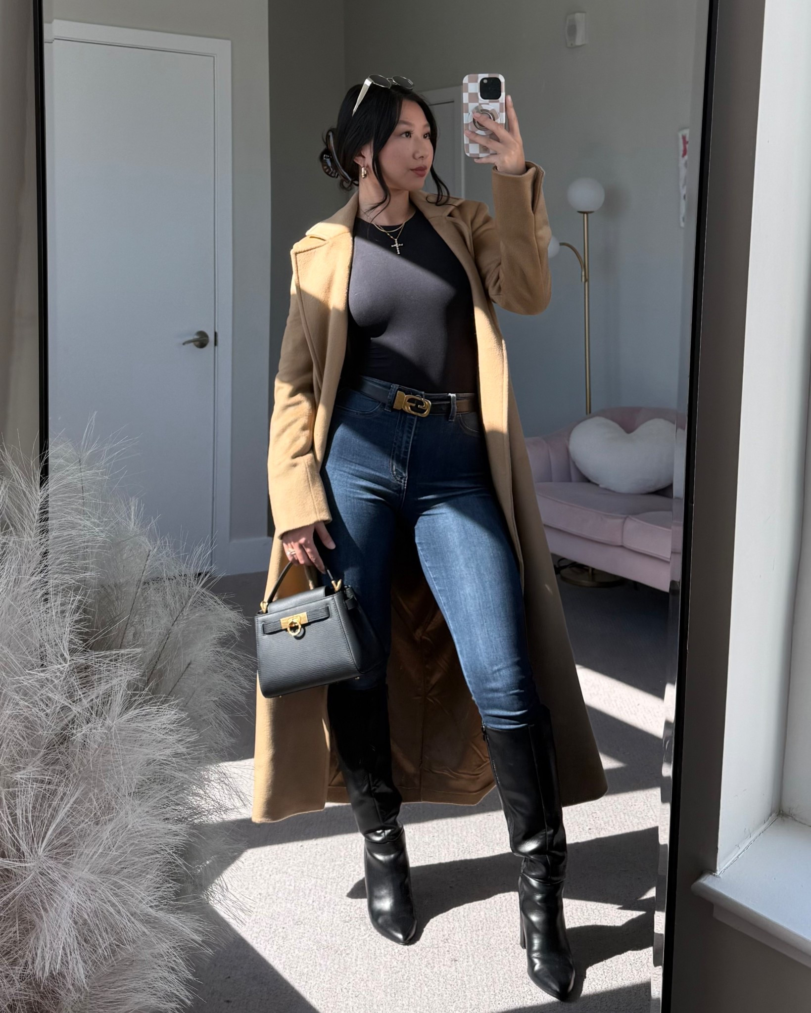 Black High Neck Bodysuit: size XS
Skinny Jeans: Fashionnova “Classic High Waist Skinny Jeans - Dark Denim,” size 0 (can’t link), linking similar pieces
Black Knee High Boots: true to size
Wool Coat: size 38

How to style, skinny jeans, GRWM, ootd, style tips, outfit ideas, fall fashion 

#LTKFindsUnder50 #LTKStyleTip #LTKSeasonal