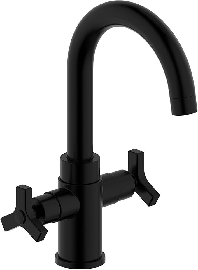 Derengge F-0081-MT Two-Handle Single Hole Bathroom Sink Faucet Without Pop up Drain, Matte Black | Amazon (US)