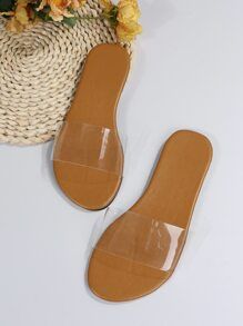 Clear Detail Flat Slide Sandals
   SKU: sx2204114263352687      
          (4592 Reviews)
       ... | SHEIN