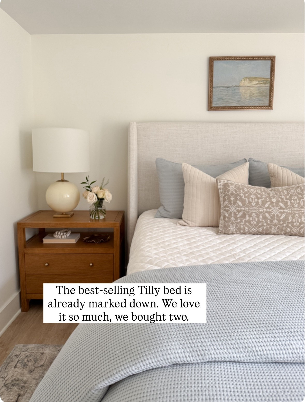 A little peek into our neutral guest room—calm, cozy, and pulled together with pieces I love. The Tilly bed in Talc Linen has been such a favorite in our home (we loved it enough to buy two), and the Celine 2-drawer nightstands add the perfect warm, understated contrast.

Linked everything I used to create this simple, welcoming look—easy layers, soft textures, and pieces that work in so many styles. #NeutralHome #GuestRoomDesign #BedroomInspo #LTKHome #HomeDecorFavorites