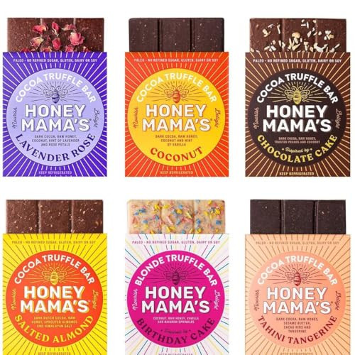 Honey Mamas Cocoa Truffle Chocolate Bars 6 VARIETY Try different flavors | Amazon (US)