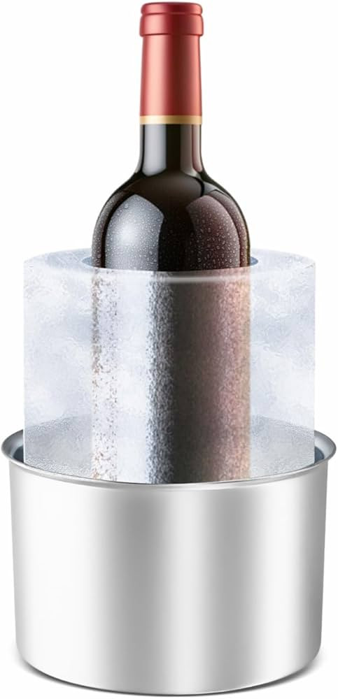 Berlinzo Ice Mold Wine Bottle Chiller - DIY Floral Ice Bucket Mold for Cooling Champagne & Other ... | Amazon (US)