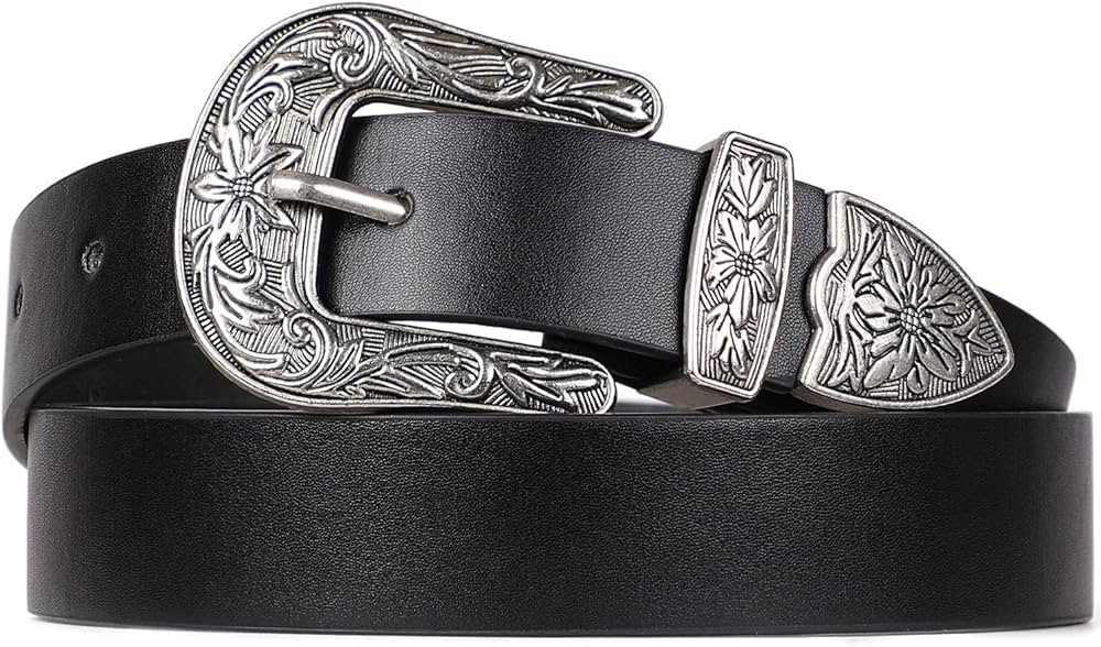 WHIPPY Western Belts for Women - Vintage Western Design Ladies Cowgirl Waist Belt for Pants Jeans... | Amazon (US)