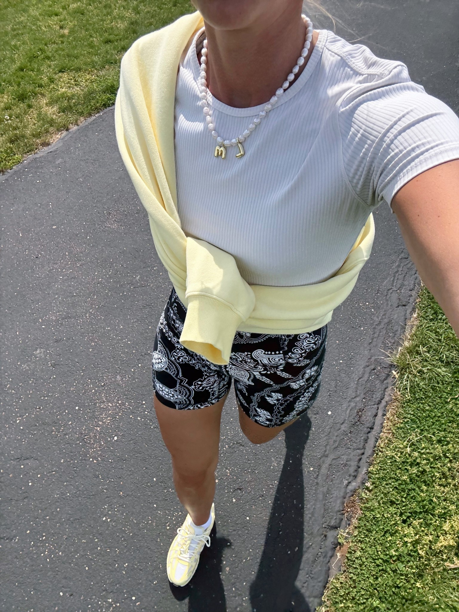 Smalls in both! Necklace is from ALV Jewels 🌼✨

#LTKActive #LTKootd #LTKfitnessgoals