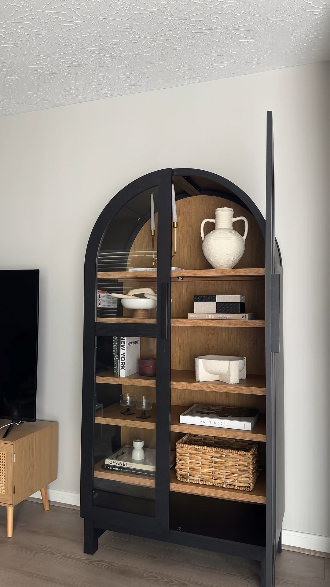 Obsessed with my new piece of furniture! 
Scored a great deal on it from Walmart online. Perfect mid century modern piece for my living room in our new house 🤍

#LTKVideo #LTKStyleTip #LTKHome