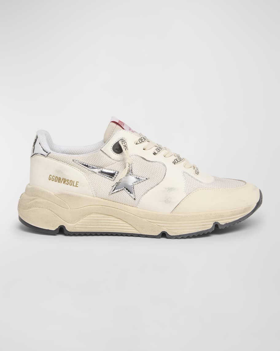 Golden Goose Running Sole Mixed Leather Sneakers | Neiman Marcus