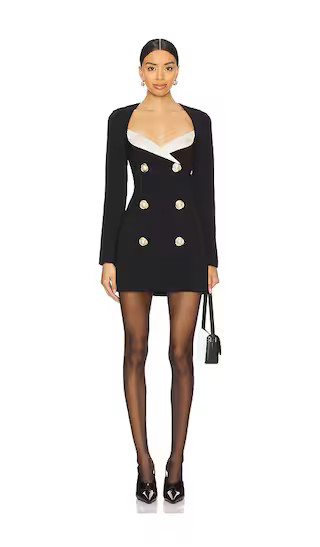 Alexandra Mini Dress in Black & White | Revolve Clothing (Global)