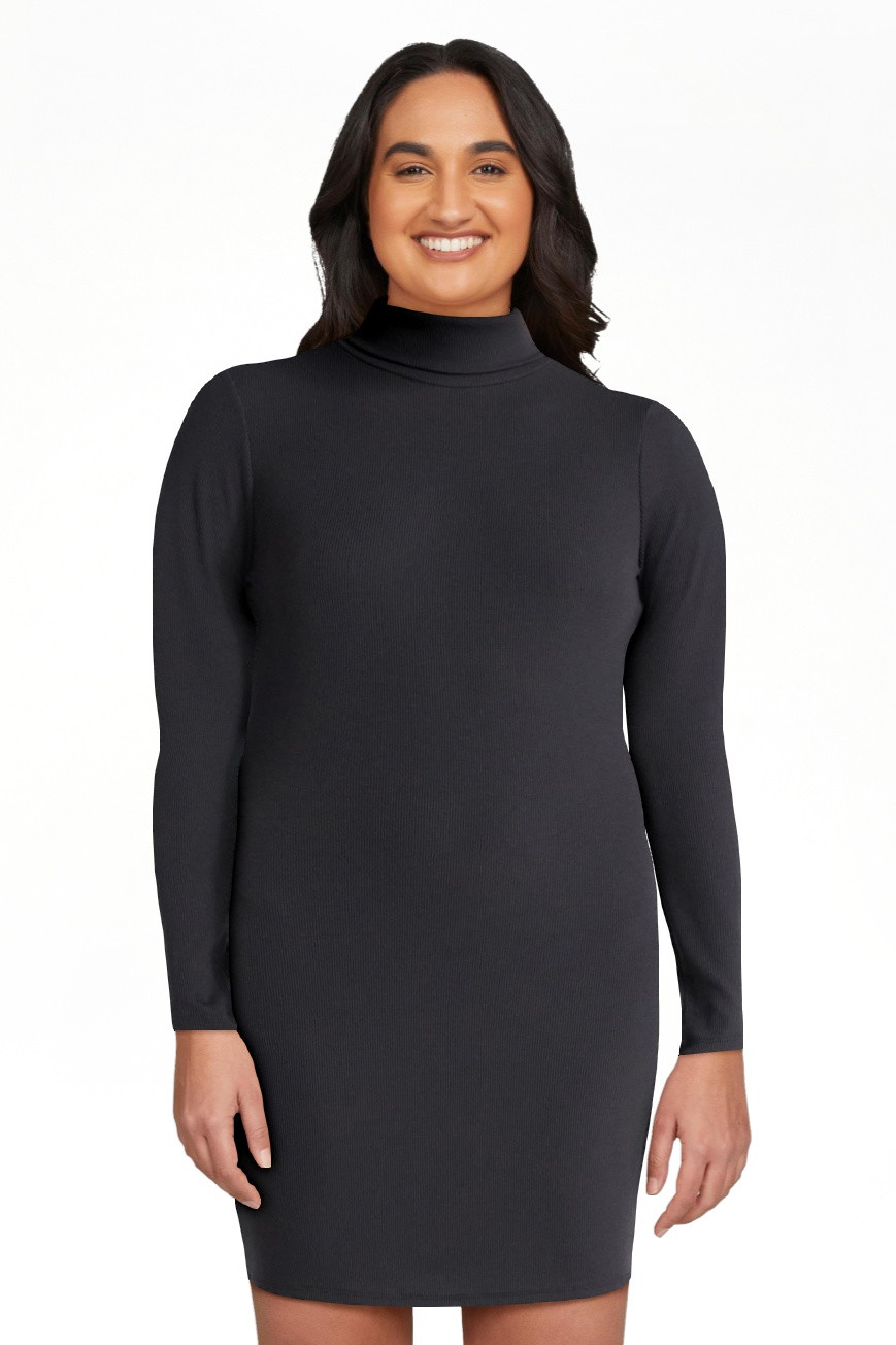 No Boundaries Turtleneck Mini Dress, Women’s | Walmart (US)