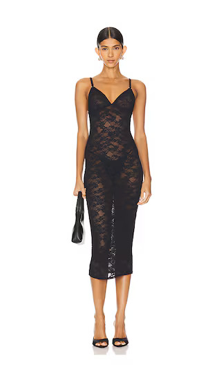 Le Stretch Lace Slip Dress in Black | Revolve Clothing (Global)