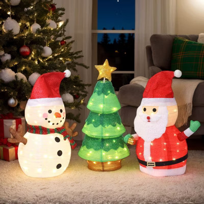Karl Home Pop-up Set of  Snowman Santa Claus and Tree Lighted Christmas Decoration | Target