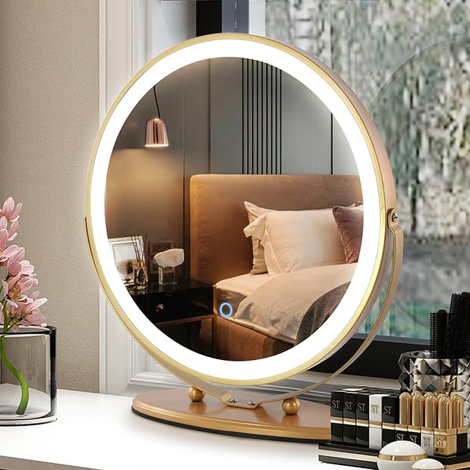 LVSOMT 20" Vanity Makeup Mirror with Lights, 3 Color Lighting Dimmable LED Mirror, Touch Control,... | Amazon (US)