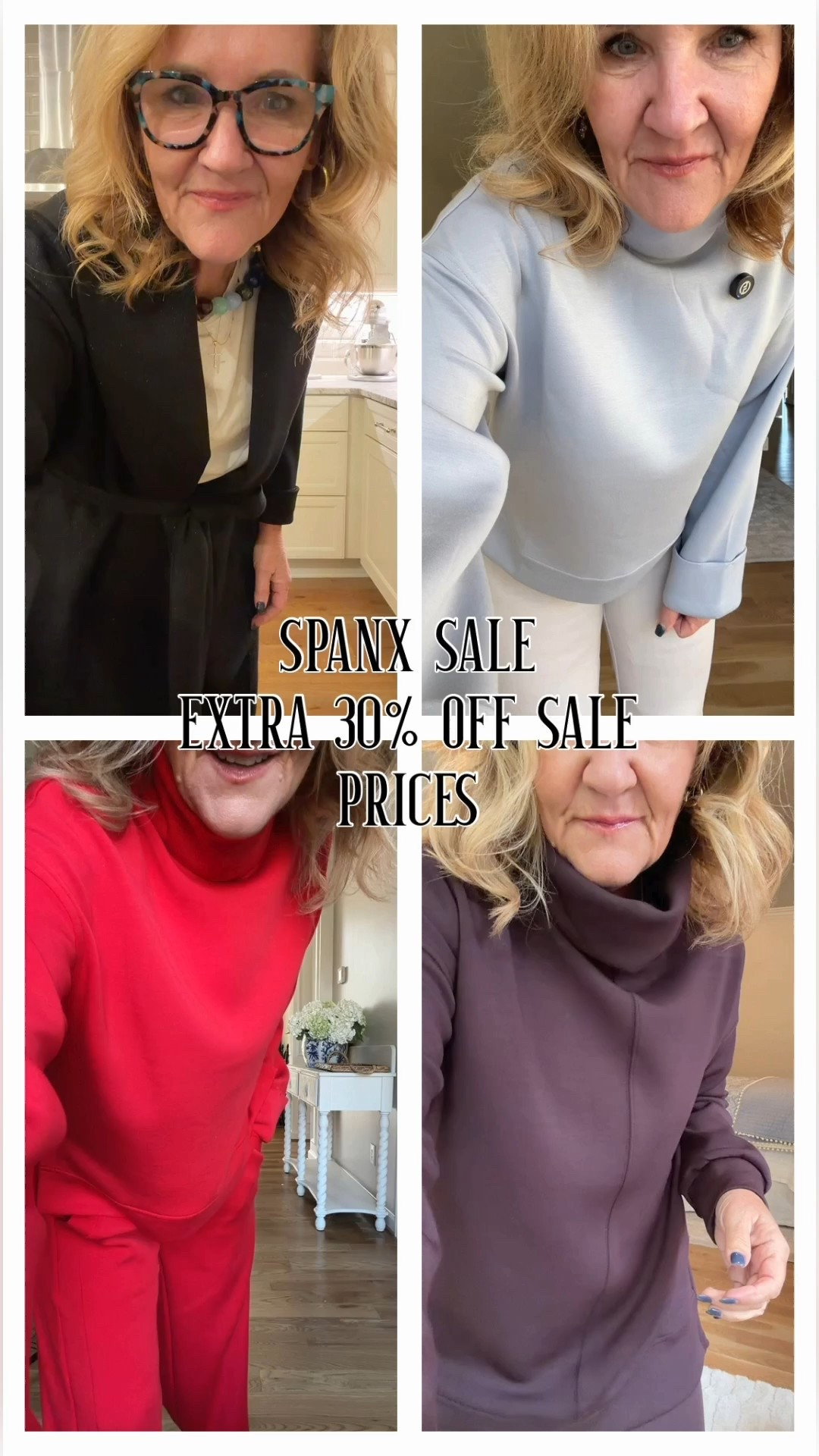 Spanx extra 30% off sale prices. 

Here’s are my don’t miss links! 

I wear a medium petite in bottom 
Medium in top 
Jeans I wear a medium petite EXCEPT the ecru redefine denim I size up TWO SIZES

#LTKSaleAlert #LTKOver40 #LTKFindsUnder100