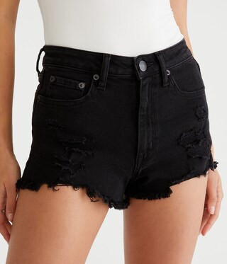 Vintage High-Rise Denim Shorty Shorts | Aeropostale