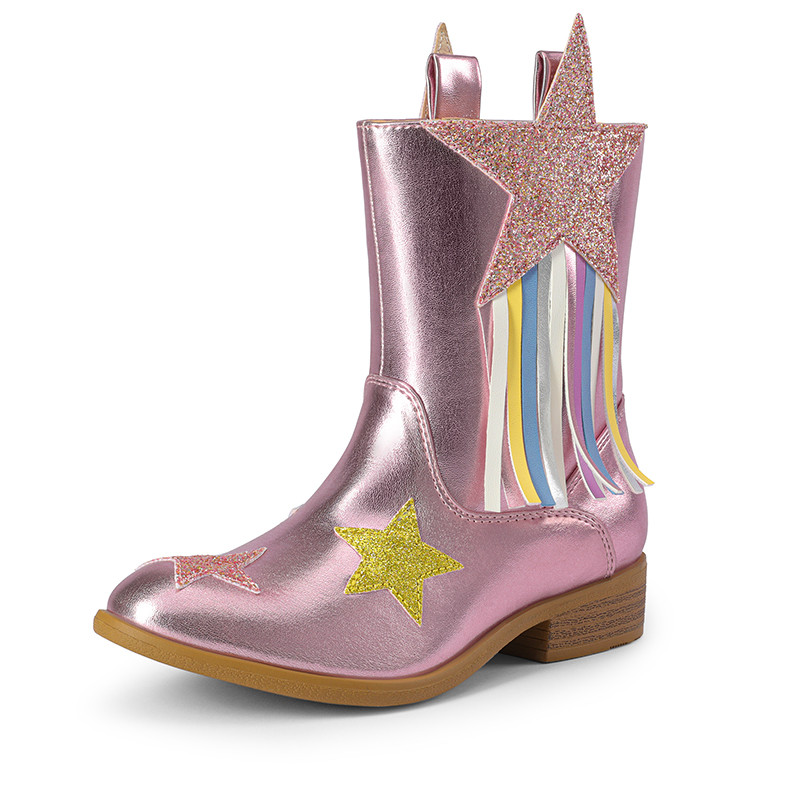 DREAM PAIRS Kids Star Tassel Cowgirl Boots | Dream Pairs