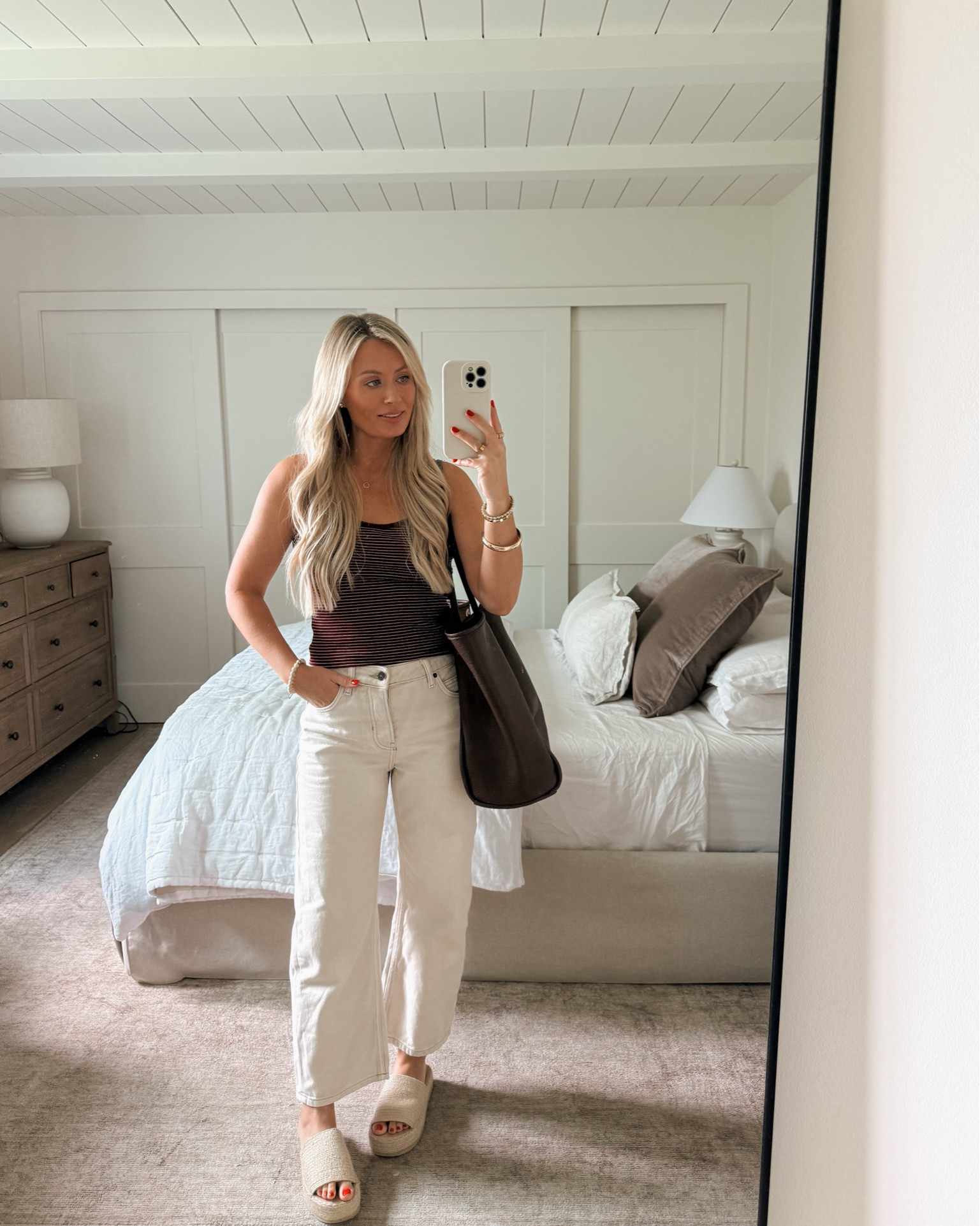 Love this Amazon tank! 
Top: small
Jeans: 25