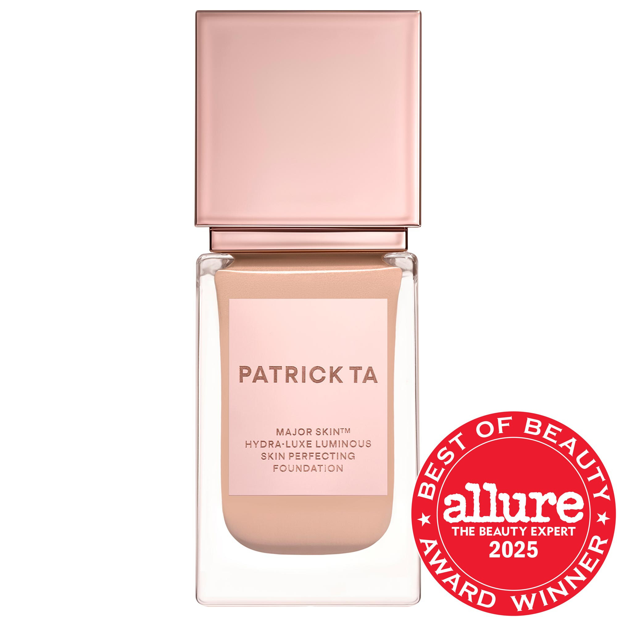 PATRICK TA Major Skin Hydra-Luxe Luminous Skin Perfecting Foundation For Natural Glow 7 Peachy Neutral 1 oz / 30 mL | Sephora (US)