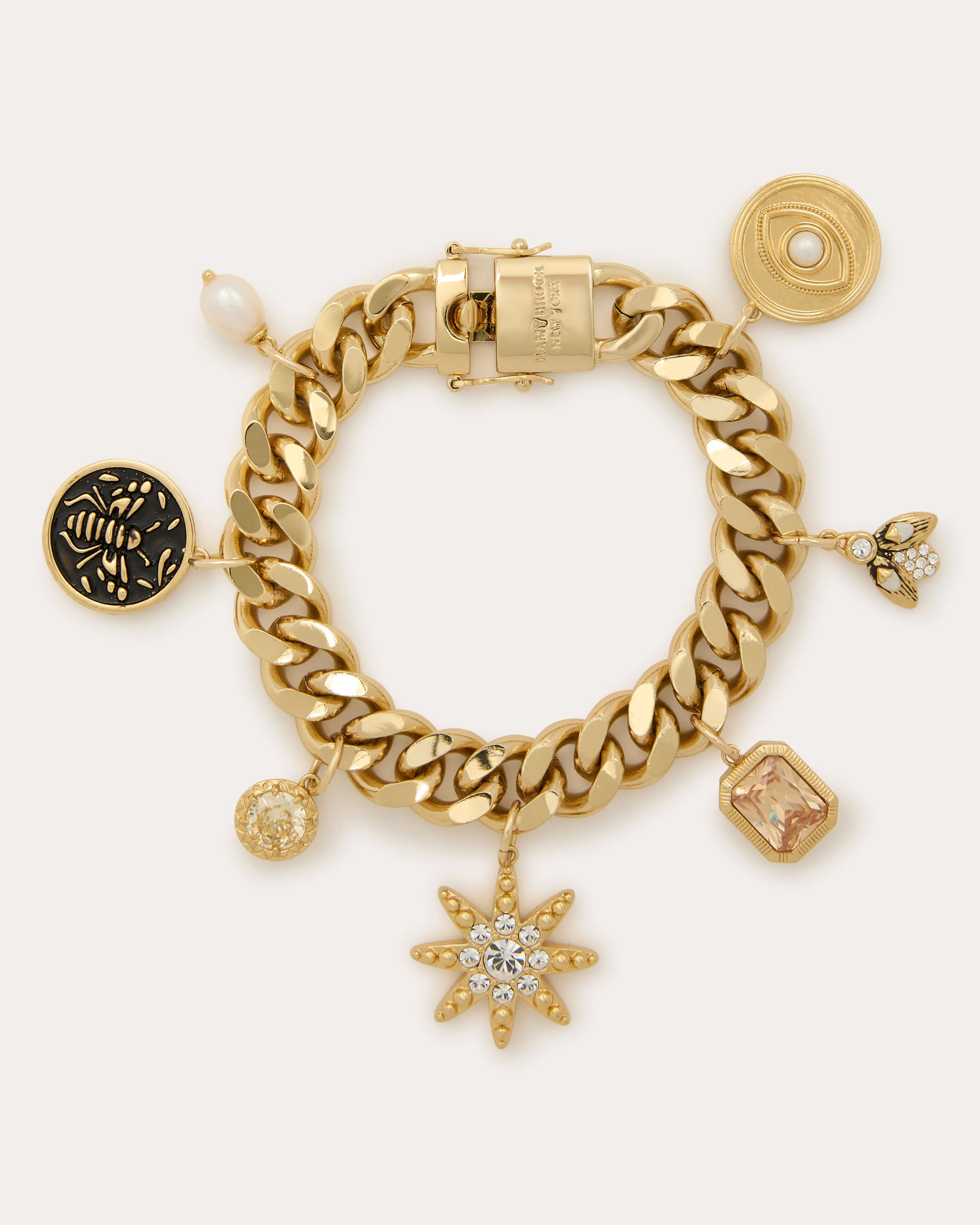 Emmi Charm Bracelet in Gold | Ramy Brook