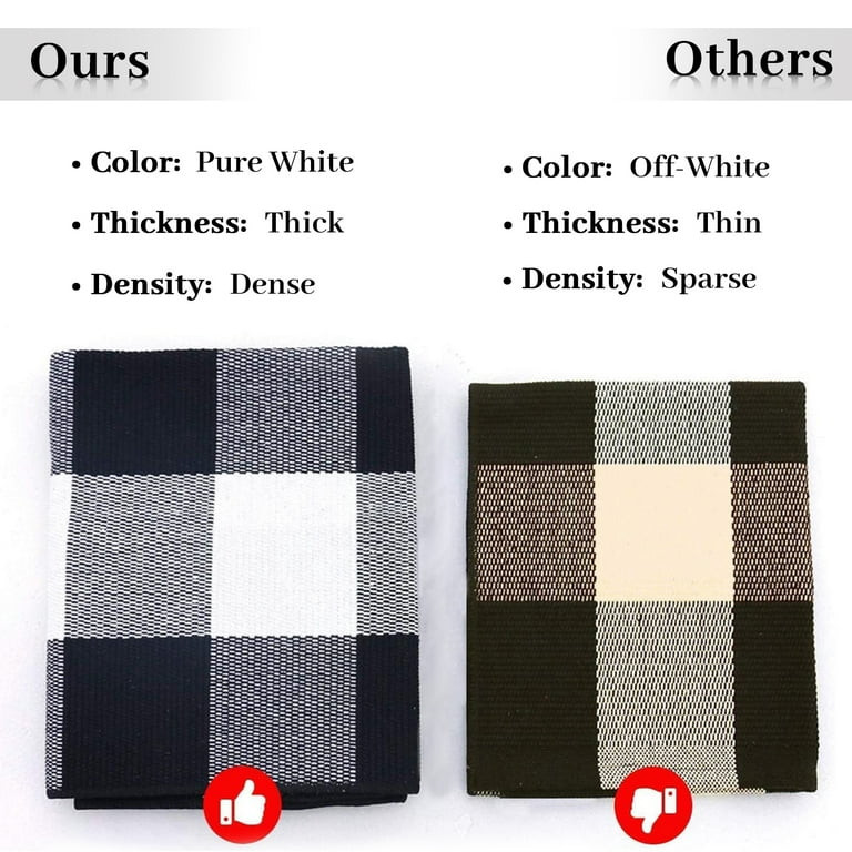iOhouze Buffalo Plaid Outdoor Rugs Black and White 2.3'x3.6' Area Rug, Cotton Hand-Woven Washable... | Walmart (US)