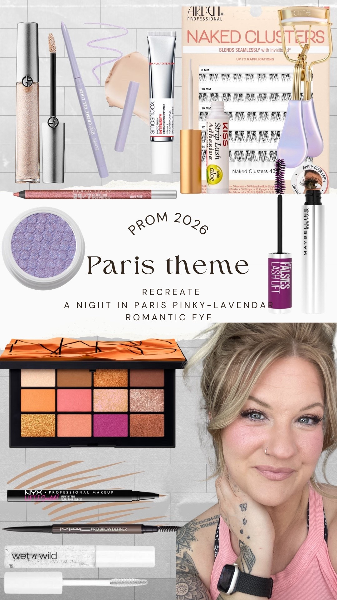 Everything you need to create a sparkling, pinky-lavender, romantic eye look. Perfect for a Paris themed prom! Head to my IG to watch the tutorial :)

#LTKBeauty #LTKgrwm #LTKFestival