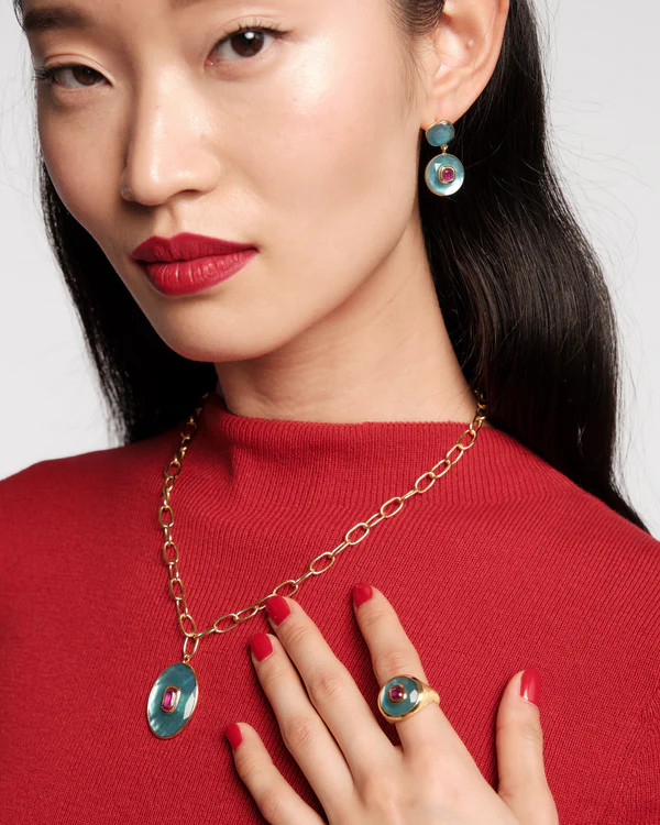 Clarissa Necklace - Blue Sapphire | Frances Valentine