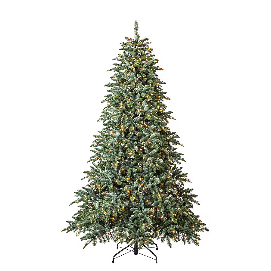 Tree Classics by Balsam Hill Deluxe Noble Fir 7-ft Fir Pre-lit Artificial Christmas Tree with Whi... | Lowe's