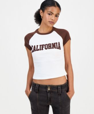 Juniors' Raglan Short-Sleeve Tee | Macy's