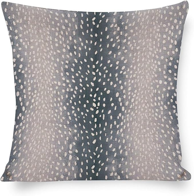POMOTER Antelope Pillow Covers, Square Fawn Animal Blue Antelope Print Modern Accent Linen Throw ... | Amazon (US)