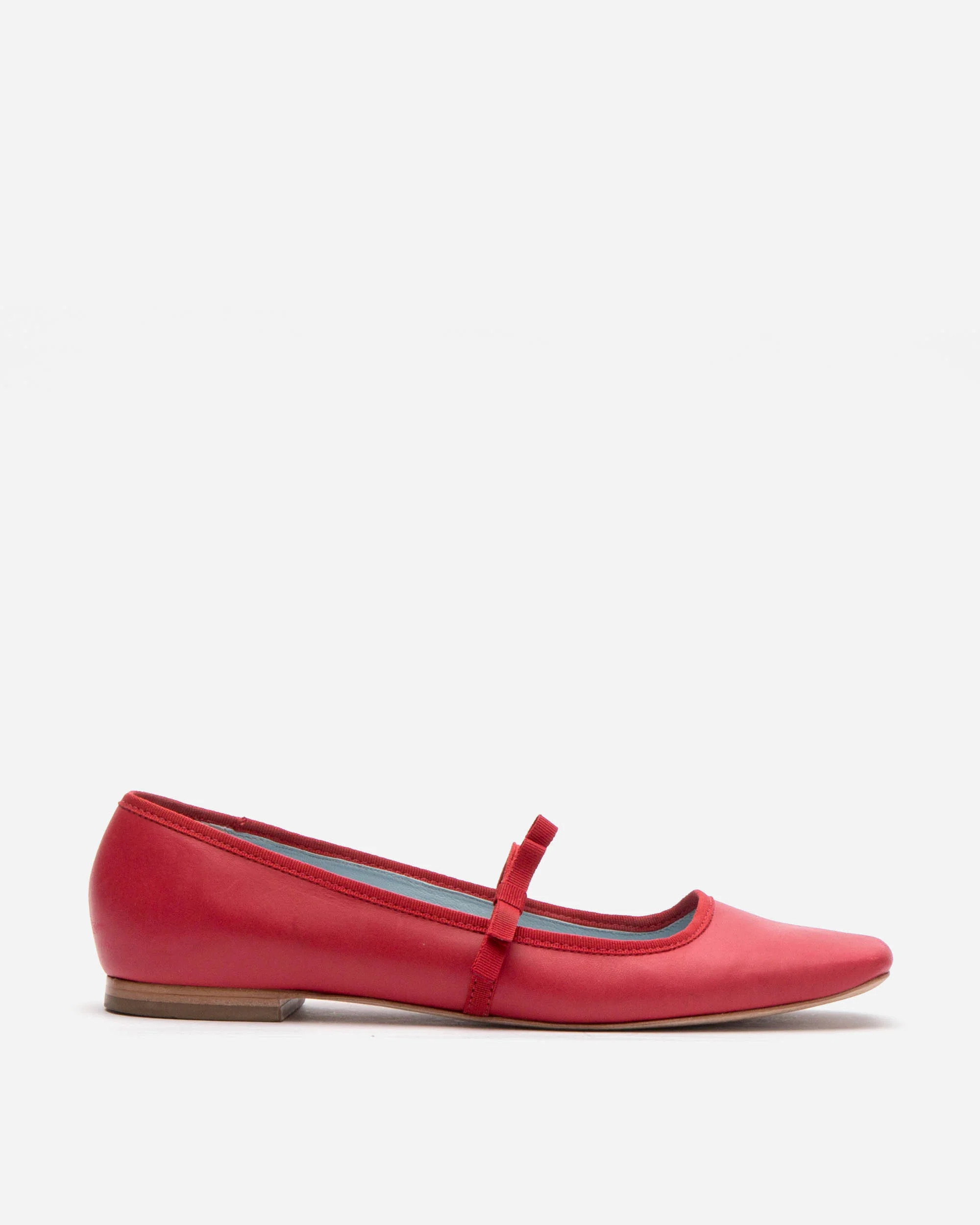 Jude Mary Jane Flat - Leather Red - 8.5 | Frances Valentine