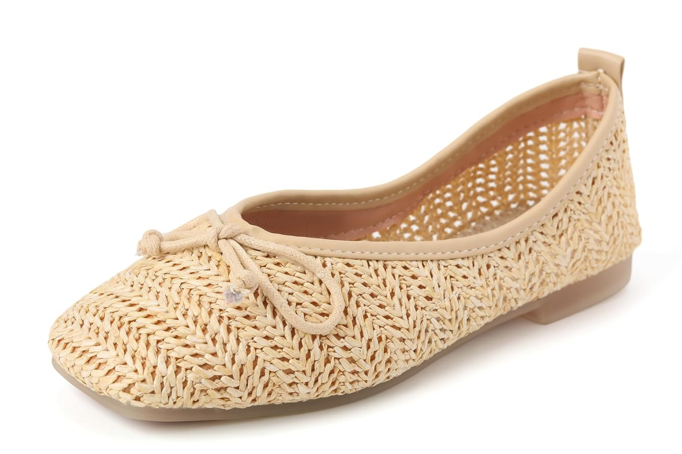 Women’s Flat Shoes Round Toe Slip for Beach Knit Shoes Nature Ventilate | Amazon (US)