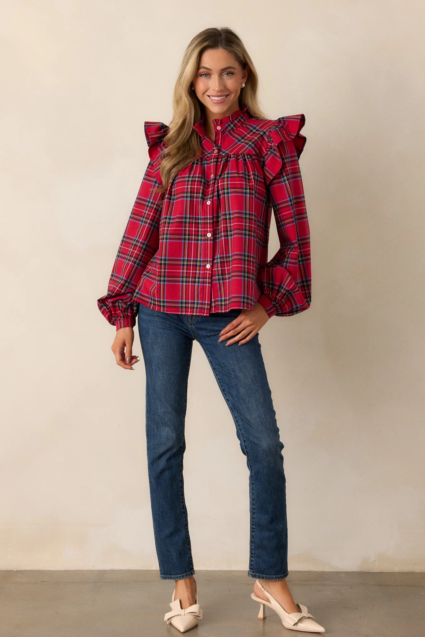 Cool Embrace Dark Wash Straight Leg Jeans | Red Dress