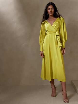Celestial Blouson-Sleeve Maxi Dress | Banana Republic Factory