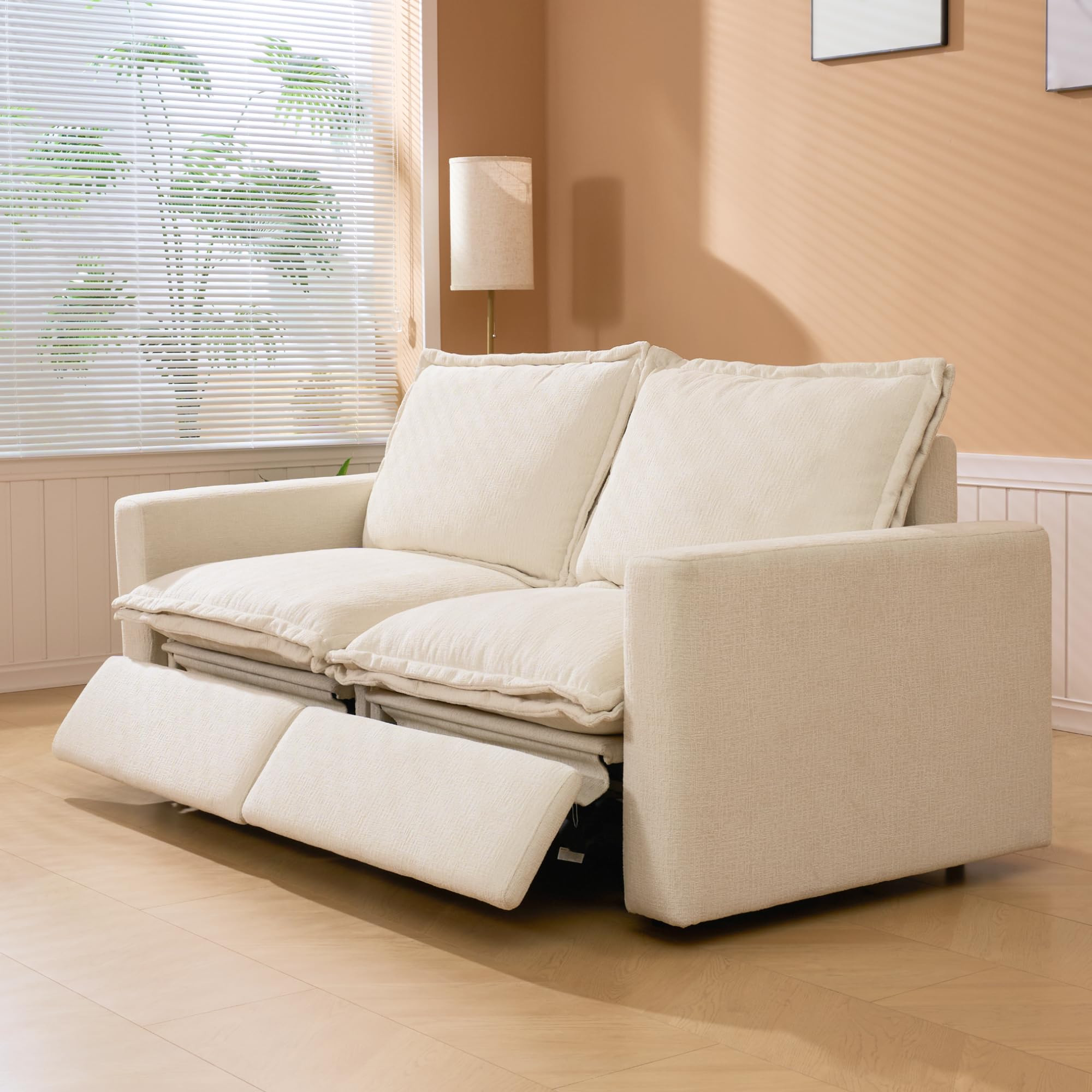 FLEXISPOT Cloud Loveseat Sleeper Sofa, 81.5" Power Reclining Loveseat Comfy Cloud Couch, Chenille... | Amazon (US)