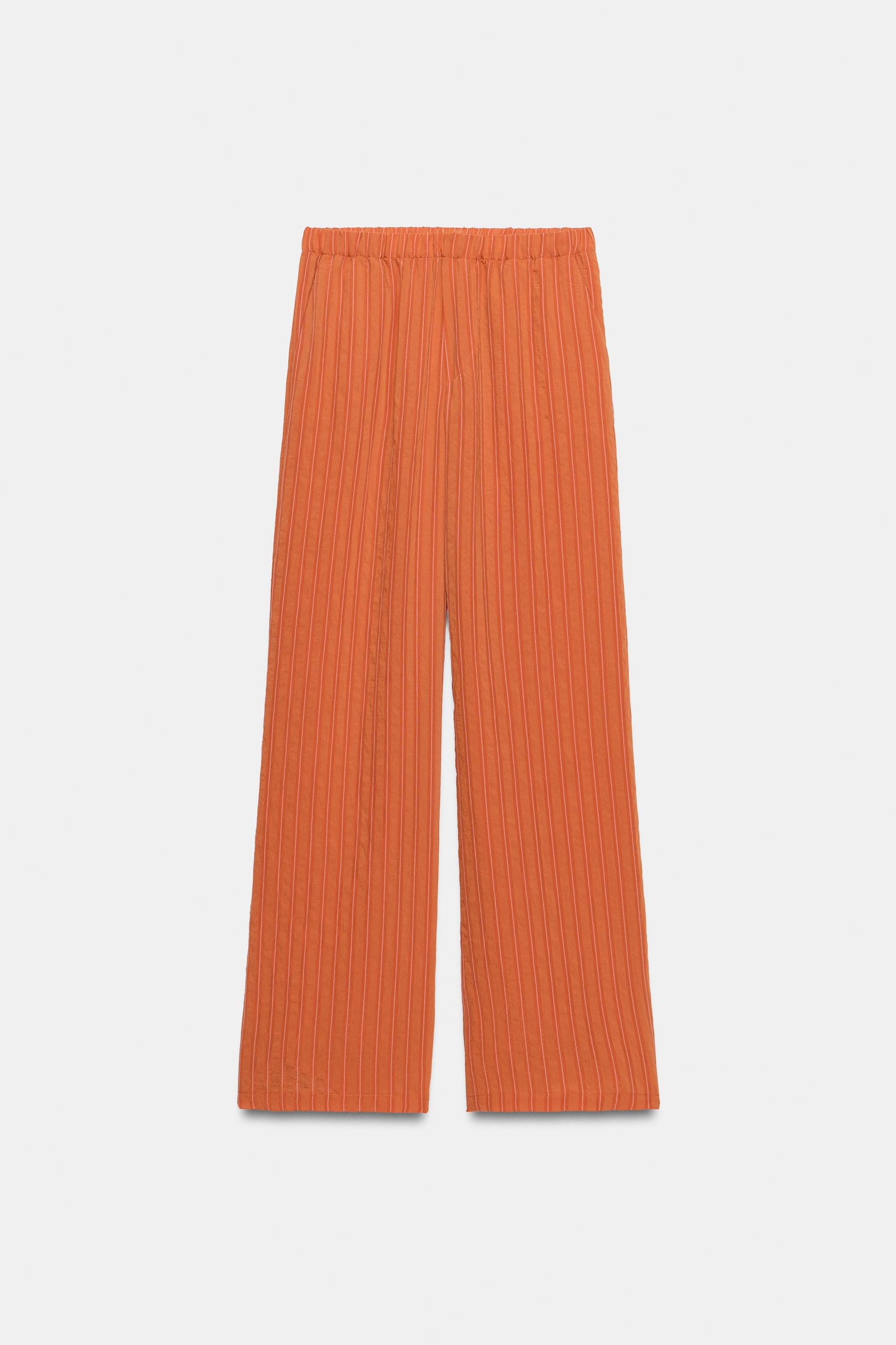 STRIPED FLOWING TROUSERS | Zara UK