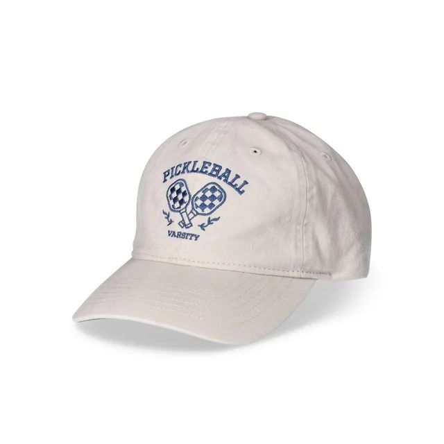 Time and Tru Women's Cotton Twill Pickleball Baseball Hat, Cream | Walmart (US)