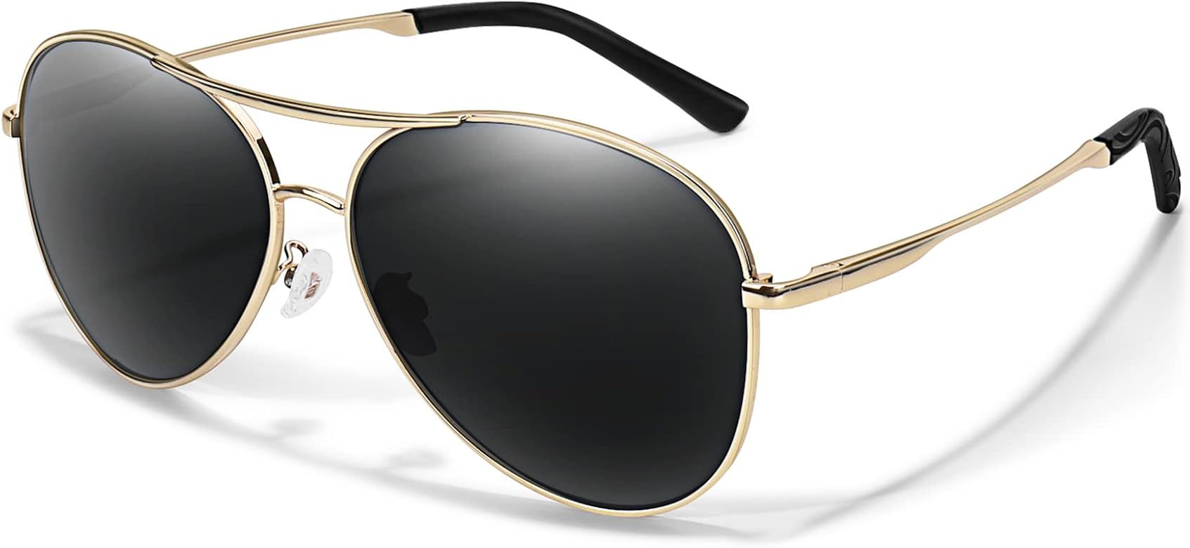 BOTPOV Aviator Sunglasses for Men Women Polarized UV400 Protection Mirrored Lens Metal Frame with... | Amazon (US)