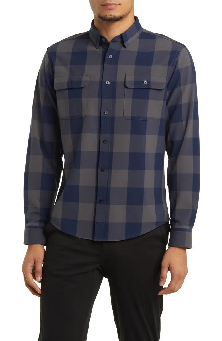 Mizzen+Main Upstate Buffalo Check Stretch Flannel Button-Up Shirt | Nordstrom | Nordstrom