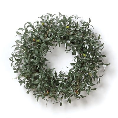 Lush Olive Leaf Wreath | Frontgate | Frontgate