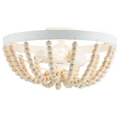 15" Delilah Boho Semi-Flush Mount Pendant White - River of Goods | Target
